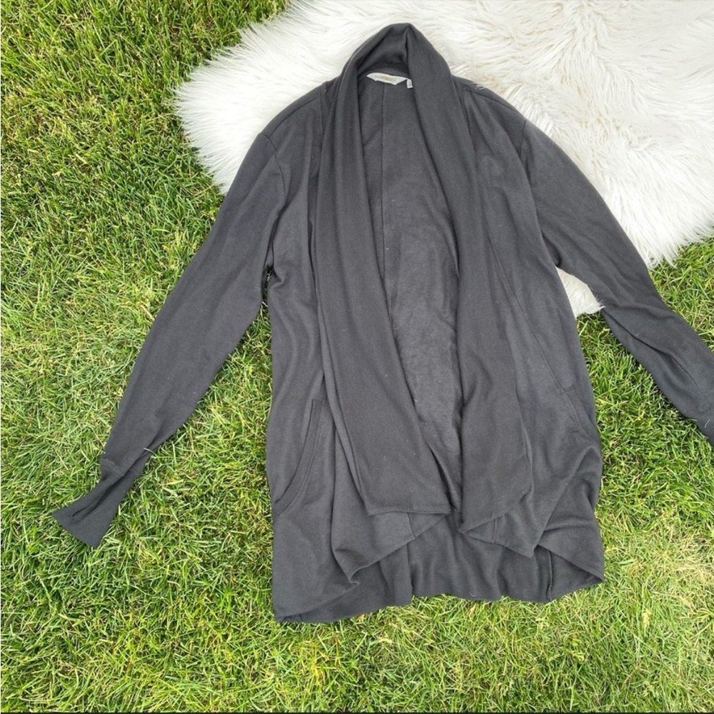 Athleta black open front cardigan medium